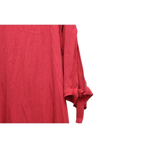 NWT Soft Surroundings Hera Dress Large Lined Cardinal 3/4 Sleeve Pockets Boho - Picture 4 of 12